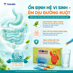 Ebioces – Men vi sinh bổ sung Kẽm, hỗ trợ giảm rối loạn tiêu hóa