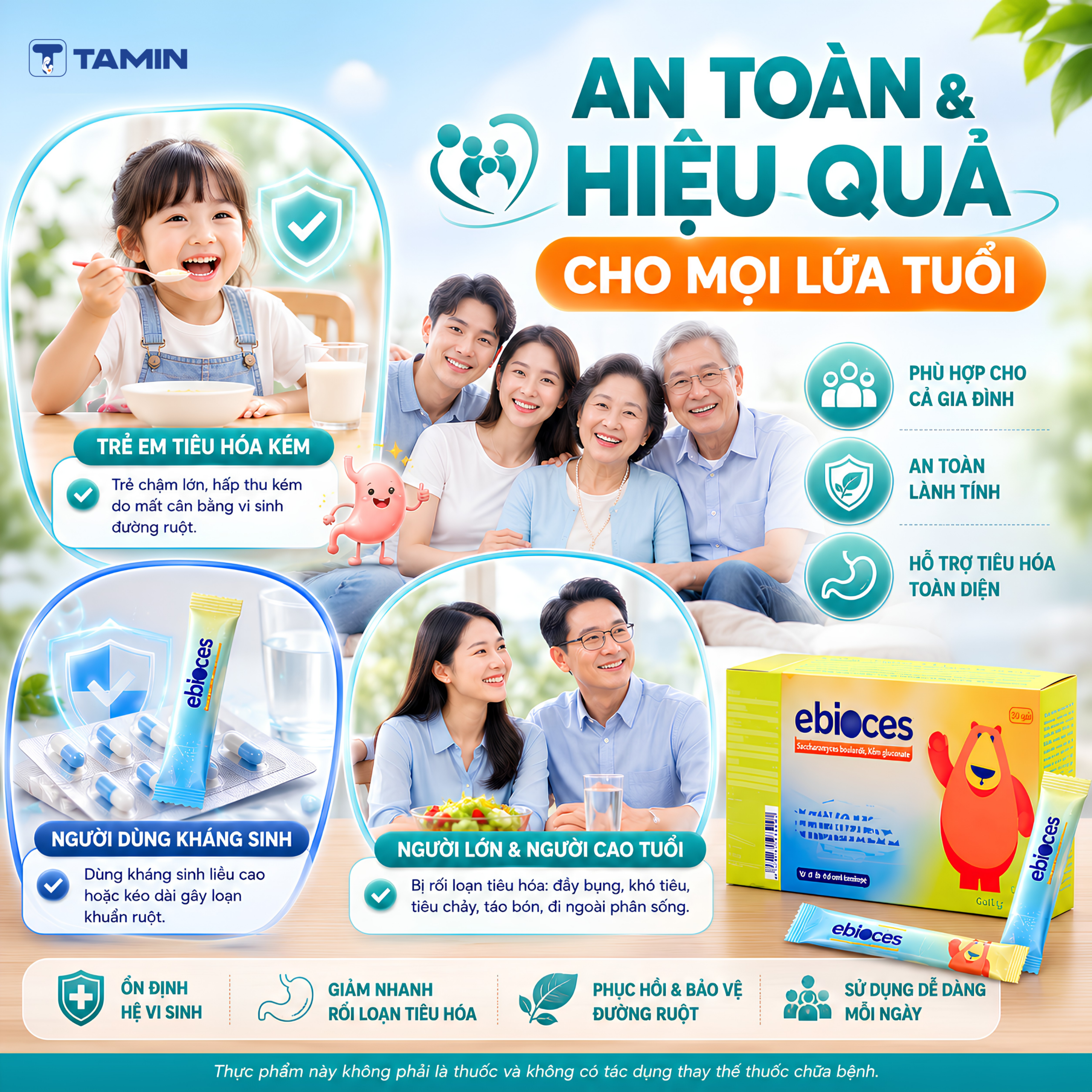 Ebioces – Men vi sinh bổ sung Kẽm, hỗ trợ giảm rối loạn tiêu hóa Ebioces – Men vi sinh bổ sung Kẽm, hỗ trợ giảm rối loạn tiêu hóa