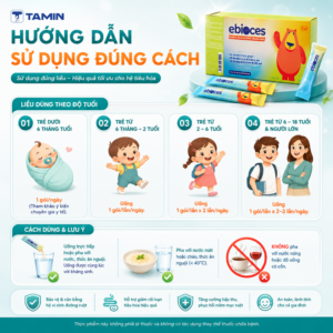 Ebioces – Men vi sinh bổ sung Kẽm, hỗ trợ giảm rối loạn tiêu hóa