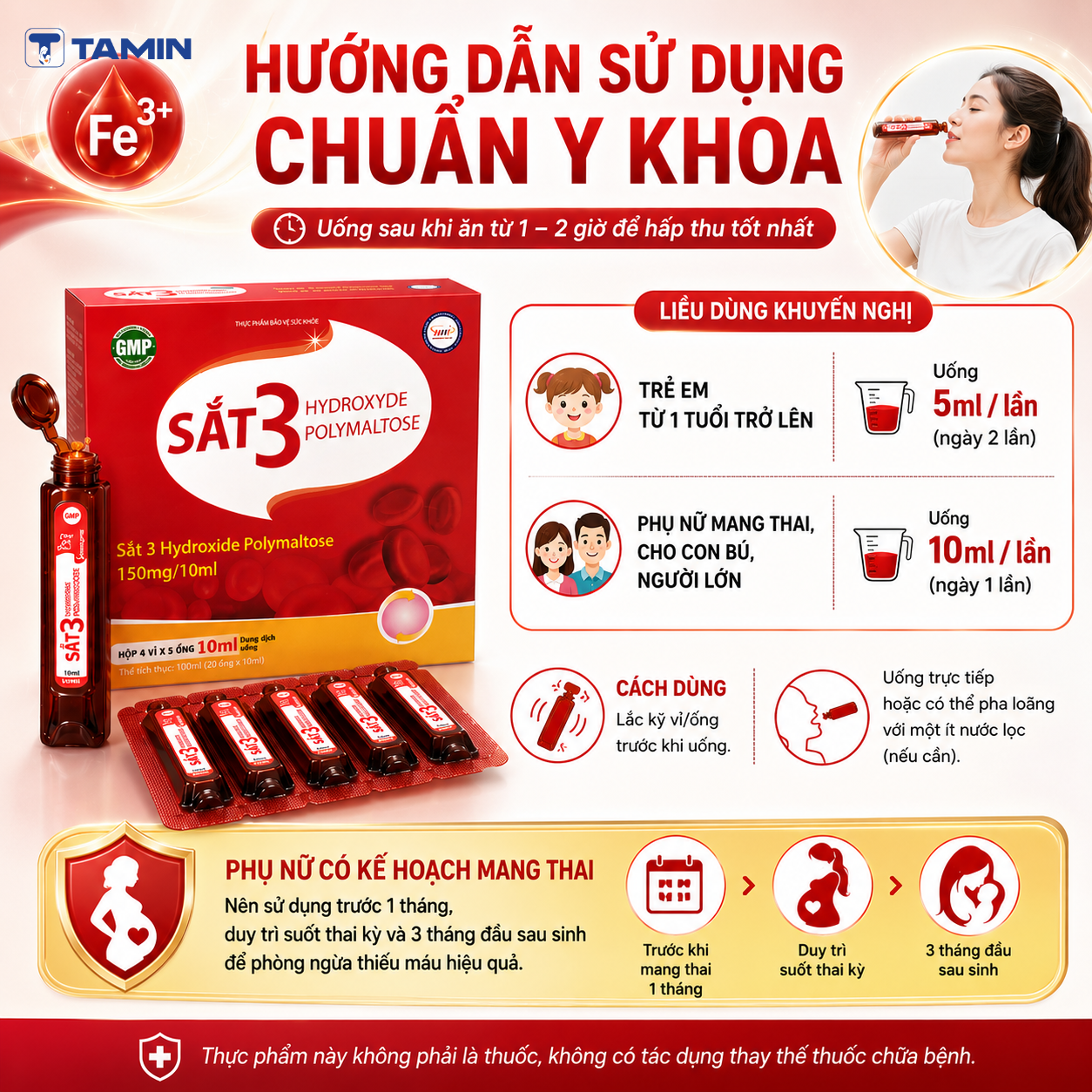 Sắt 3 Hydroxyde Polymaltose chứa Sắt III Hydroxyde Polymaltose kết hợp cùng DHA, Vitamin B6, Vitamin B12 và Kẽm, giúp bổ sung sắt, hỗ trợ tăng cường tạo máu cho trẻ em, phụ nữ mang thai và người thiếu máu. Dạng dung dịch tiện dùng, hấp thu tốt, vị ngọt không tanh. Sắt 3 Hydroxyde Polymaltose chứa Sắt III Hydroxyde Polymaltose kết hợp cùng DHA, Vitamin B6, Vitamin B12 và Kẽm, giúp bổ sung sắt, hỗ trợ tăng cường tạo máu cho trẻ em, phụ nữ mang thai và người thiếu máu. Dạng dung dịch tiện dùng, hấp thu tốt, vị ngọt không tanh.