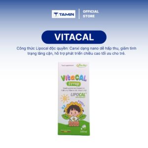 Vitacal – Siro Canxi sinh học kết hợp D3 và K2, hỗ trợ trẻ phát triển xương