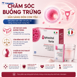 TPBVSK Alphasitol Forte – Bổ sung Myo-Inositol, hỗ trợ sức khỏe buồng trứng (Hộp 30 gói)