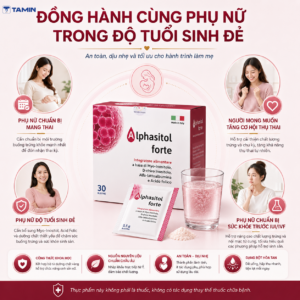 TPBVSK Alphasitol Forte – Bổ sung Myo-Inositol, hỗ trợ sức khỏe buồng trứng (Hộp 30 gói)