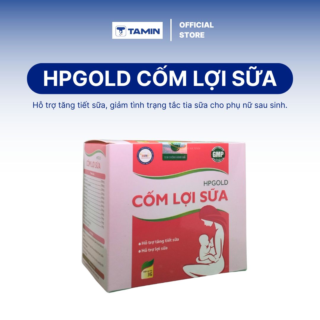 TPBVSK HPGOLD Cốm lợi sữa – Cốm lợi sữa thảo dược, hỗ trợ tăng tiết sữa sau sinh (Hộp 20 gói) TPBVSK HPGOLD Cốm lợi sữa – Cốm lợi sữa thảo dược, hỗ trợ tăng tiết sữa sau sinh (Hộp 20 gói)