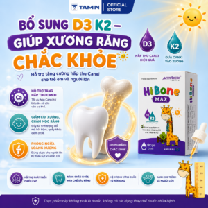 Hi Bone Max – Vitamin D3 K2 nhỏ giọt, hỗ trợ hấp thu Canxi