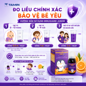 ImmuGuard Junior - Siro hỗ trợ tăng đề kháng, giúp bé tiêu hóa tốt