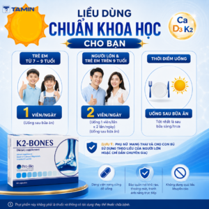K2-Bones – Viên uống Canxi, hỗ trợ giảm nguy cơ loãng xương