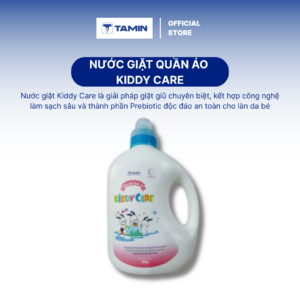 Nước giặt quần áo Kiddy Care – Công nghệ Prebiotic, mềm vải, an toàn cho da bé (Can 2 kg)