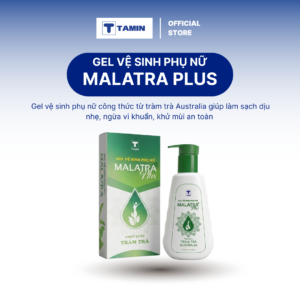 Gel Vệ Sinh Phụ Nữ Malatra Plus dịu Nhẹ Cho Phụ Nữ, Chiết Xuất Tràm Trà, Trầu Không Vitamin E, Chai 200ml