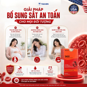 SALU – Viên sắt hữu cơ, hỗ trợ bổ máu, không gây táo bón