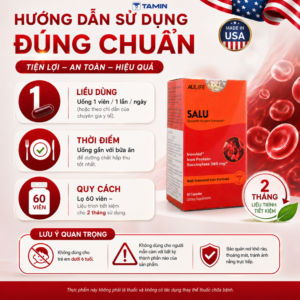 SALU – Viên sắt hữu cơ, hỗ trợ bổ máu, không gây táo bón