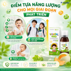 Vitacal – Siro Canxi sinh học kết hợp D3 và K2, hỗ trợ trẻ phát triển xương