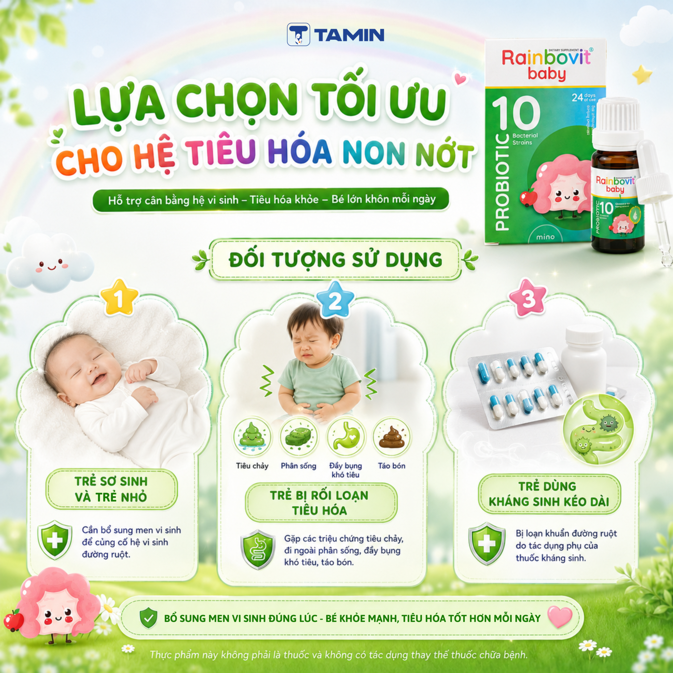 Rainbovit Baby – Men vi sinh 10 chủng lợi khuẩn Rainbovit Baby – Men vi sinh 10 chủng lợi khuẩn