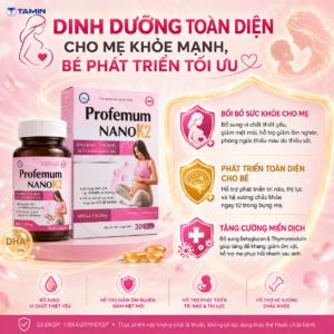 Profemum Nano K2 – Vitamin tổng hợp cho bà bầu, bổ sung DHA, Sắt