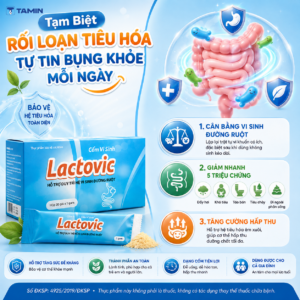 Cốm vi sinh LACTOVIC – Men vi sinh dạng cốm, hỗ trợ giảm đầy bụng, khó tiêu