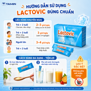 Cốm vi sinh LACTOVIC – Men vi sinh dạng cốm, hỗ trợ giảm đầy bụng, khó tiêu