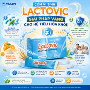Cốm vi sinh LACTOVIC – Men vi sinh dạng cốm, hỗ trợ giảm đầy bụng, khó tiêu