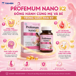 Profemum Nano K2 – Vitamin tổng hợp cho bà bầu, bổ sung DHA, Sắt