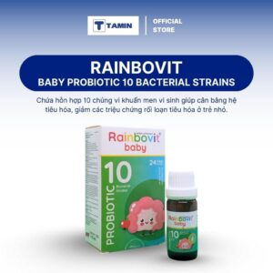 Men vi sinh RAINBOVIT BABY Probiotic 10 chủng lợi khuẩn hỗ trợ tiêu hóa – Chai 5ml
