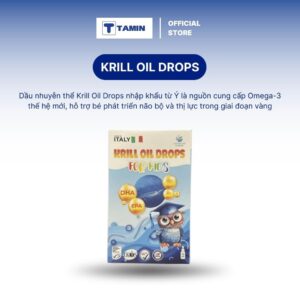 Dầu Nhuyễn Thể Krill Oil Drops hỗ trợ bổ sung Omega 3 Cho Bé Hỗ Trợ Phát Triển Não Bộ, chai 30ml