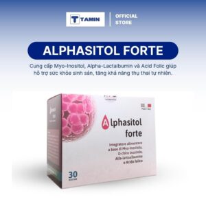 ALPHASITOL Forte bổ sung Myo-Inositol & Acid Folic hỗ trợ sức khỏe sinh sản nữ, hộp 30 gói