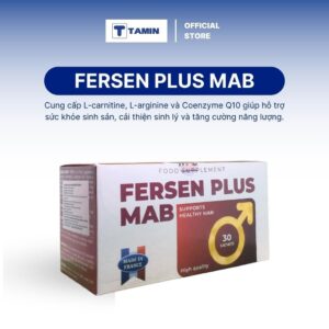FERSEN PLUS MAB bổ sung L-carnitine, Coenzyme Q10 & Vitamin hỗ trợ tăng cường chức năng cho nam giới Hộp 30 gói