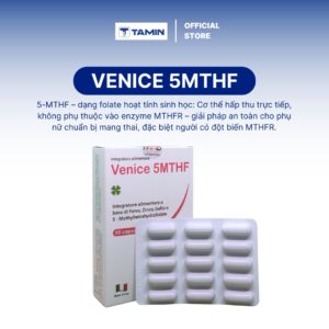 Venice 5MTHF – Viên uống bổ sung Sắt & 5-MTHF, hỗ trợ sinh sản nữ