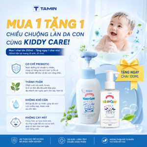 Hình 5: Gel tắm gội Kiddy Care bảo vệ hàng rào sinh học tự nhiên cho da bé.