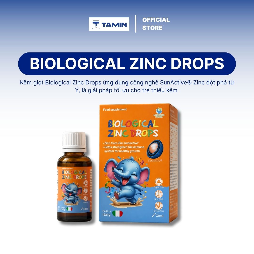 Biological Zinc Drops – Kẽm giọt hữu cơ, hỗ trợ bé ăn ngon, tăng đề kháng Biological Zinc Drops – Kẽm giọt hữu cơ, hỗ trợ bé ăn ngon, tăng đề kháng