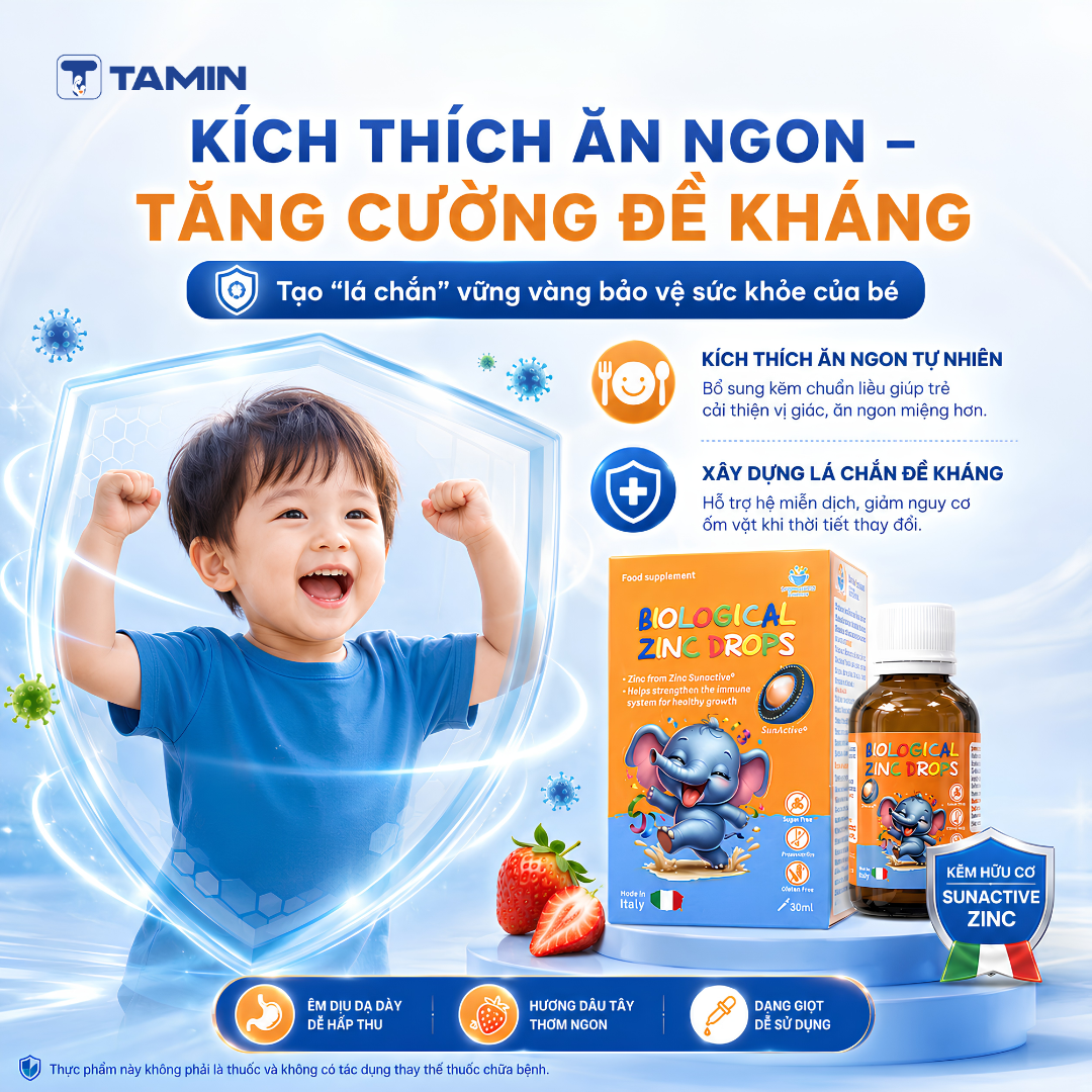 Biological Zinc Drops – Kẽm giọt hữu cơ, hỗ trợ bé ăn ngon, tăng đề kháng Biological Zinc Drops – Kẽm giọt hữu cơ, hỗ trợ bé ăn ngon, tăng đề kháng