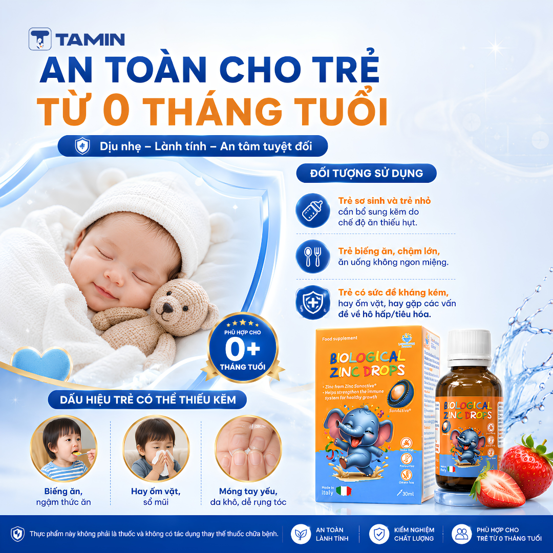 Biological Zinc Drops – Kẽm giọt hữu cơ, hỗ trợ bé ăn ngon, tăng đề kháng Biological Zinc Drops – Kẽm giọt hữu cơ, hỗ trợ bé ăn ngon, tăng đề kháng
