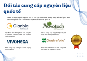 Nguồn nguyên liệu từ các đối tác quốc tế uy tín
