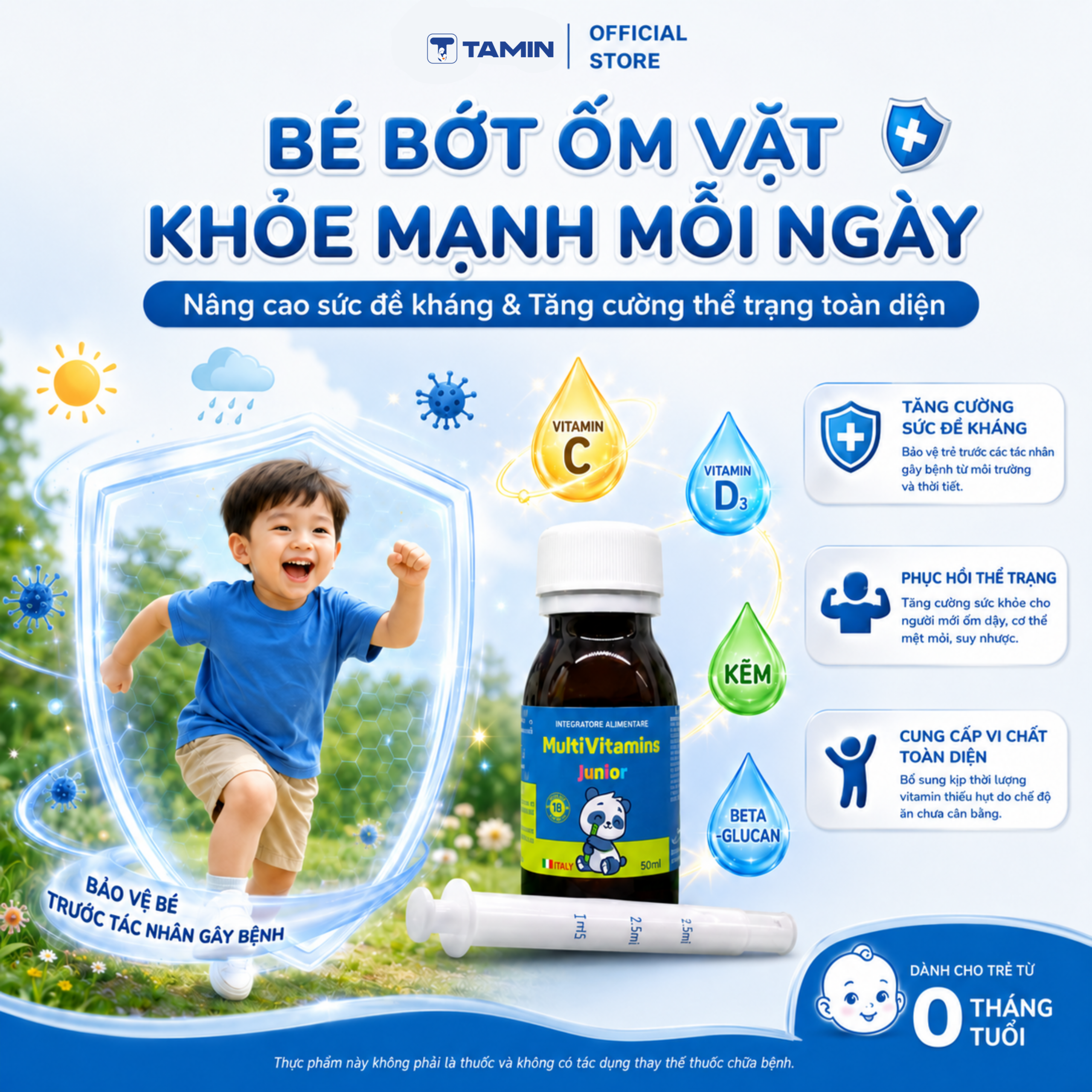 Multivitamins Junior – Siro đa vitamin, hỗ trợ tăng cường sức đề kháng Multivitamins Junior – Siro đa vitamin, hỗ trợ tăng cường sức đề kháng